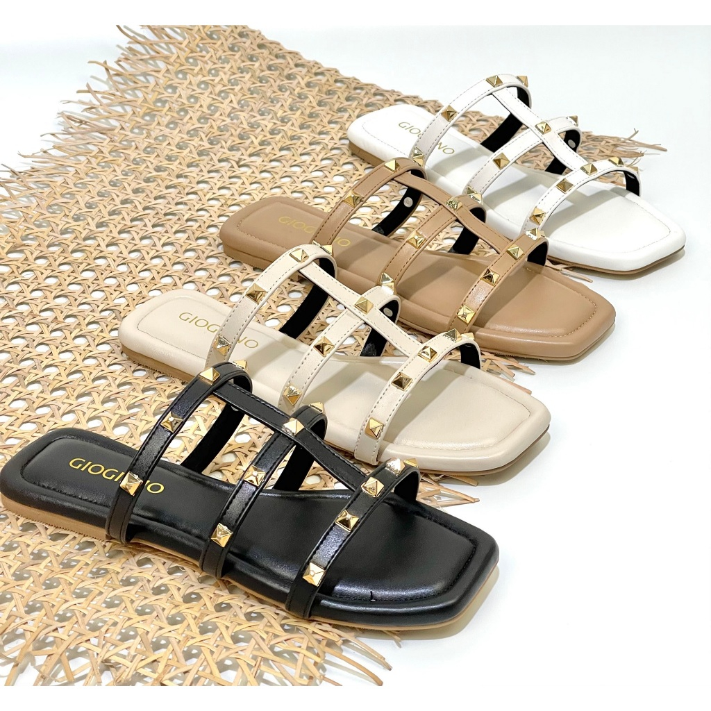 Mommy Shoes Valentino Sandal Wanita Flat / Teplek Premium Size 37-40