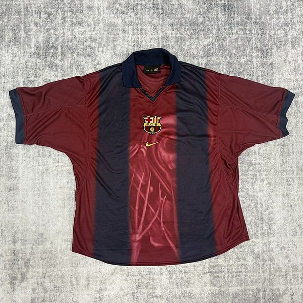 Travis Scott x Cactus Jack x Nike x FC Barcelona Retro 2000/01 Home Skeleton Jersey
