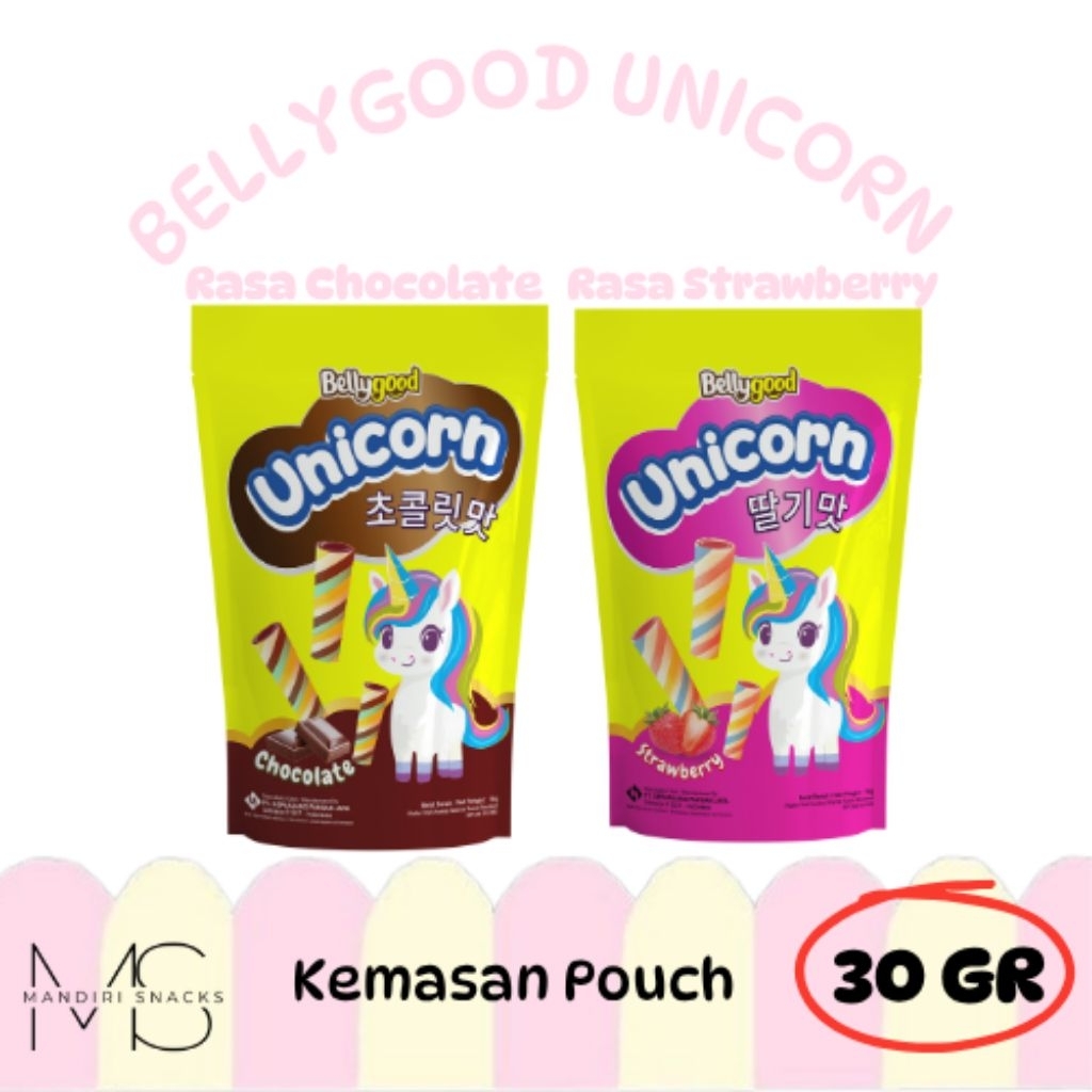

BELLYGOOD UNICORN RASA STRAWBERRY DAN RASA COKLAT KEMASAN POUCH