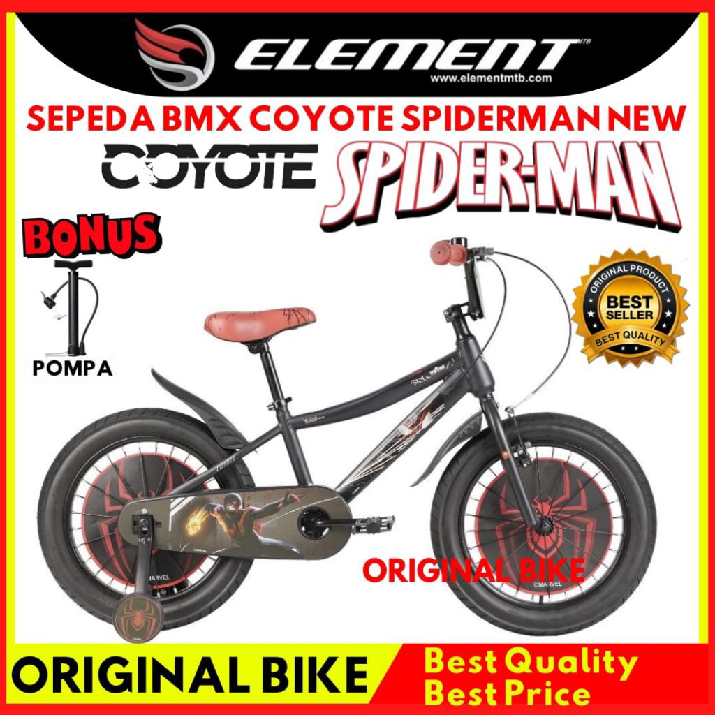 Sepeda Anak Laki Laki 18 BMX Coyote Yotel Spiderman New