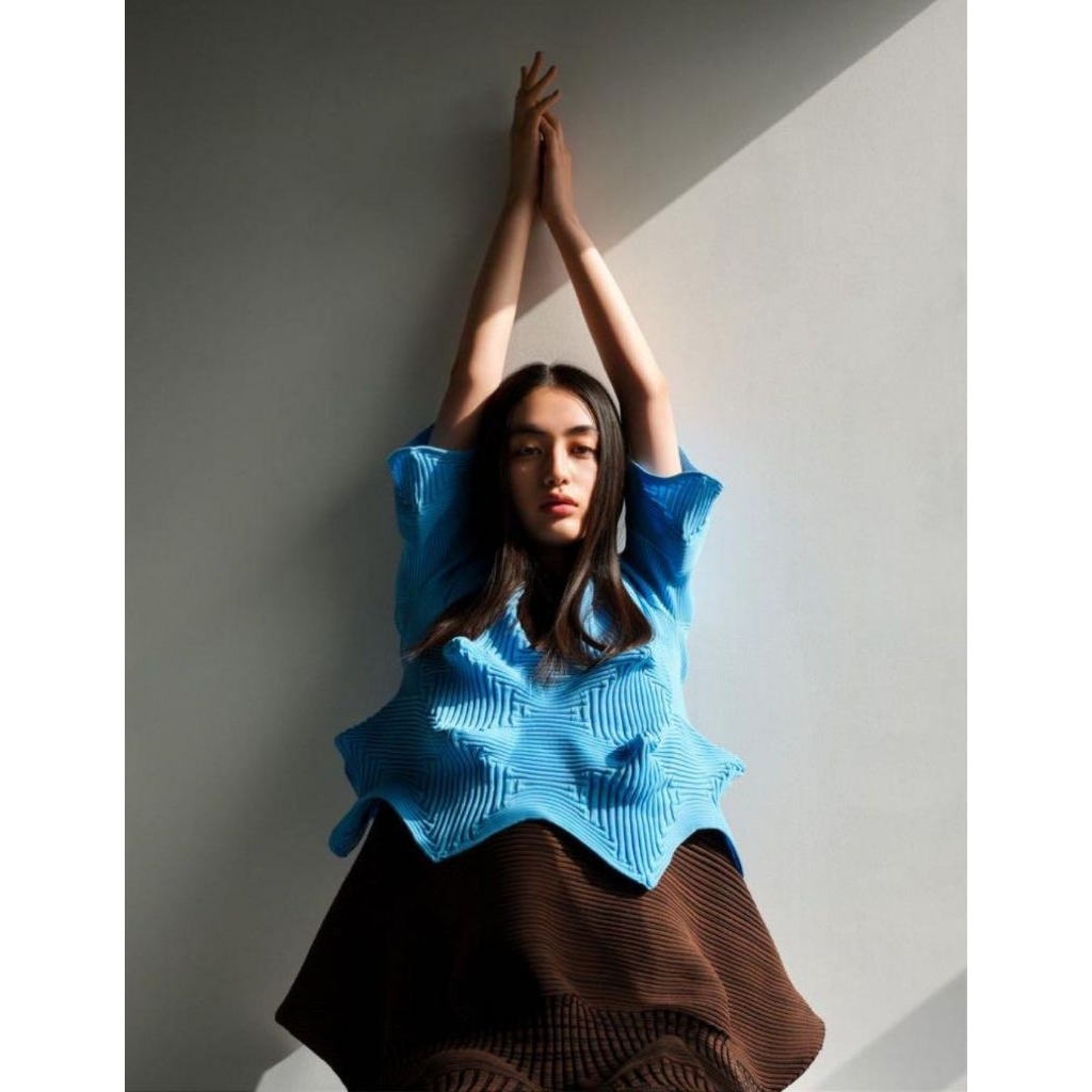 ISSEY MIYAKE Linkage Short Sleeve knit top preloved like new