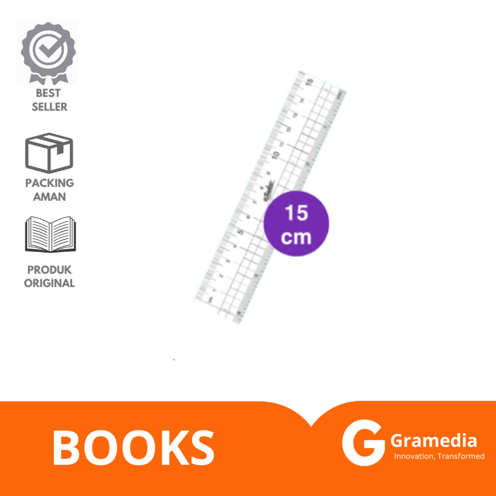 

Gramedia Lampung -PENGGARIS ESTUDEE GRAPHIC RULER 15CM BLACK