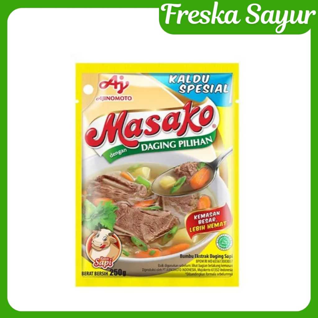 

Masako Sapi 250 gr I Penyedap Favorit, Masakan Auto Enak Kayak Resto
