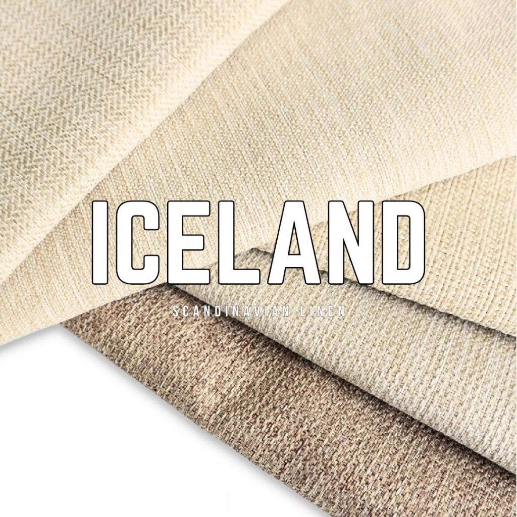 Promo Iceland Series Scandinavian Linen Premium Fabric - Bahan kain 0.5m Pelapis Jok Sofa / Kursi Po