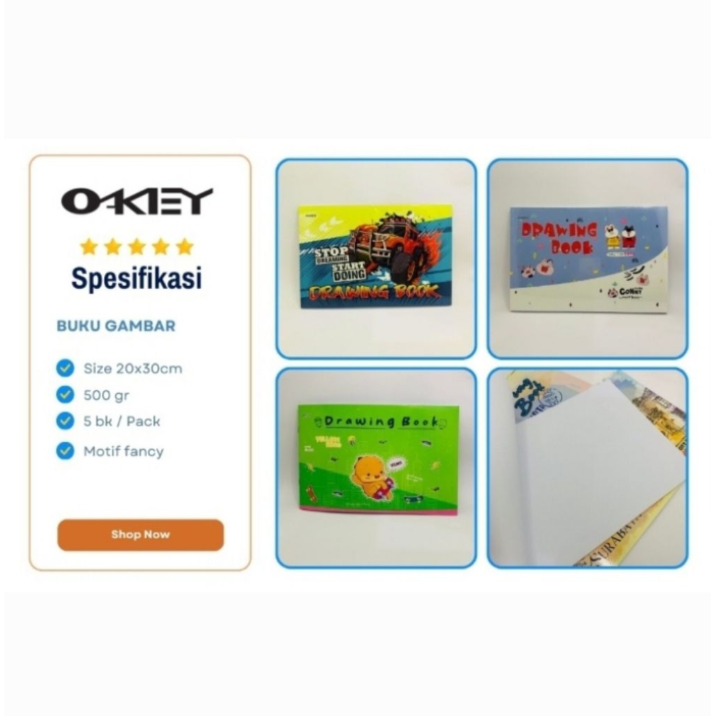 

Buku Gambar Okey A4 isi 5 buku