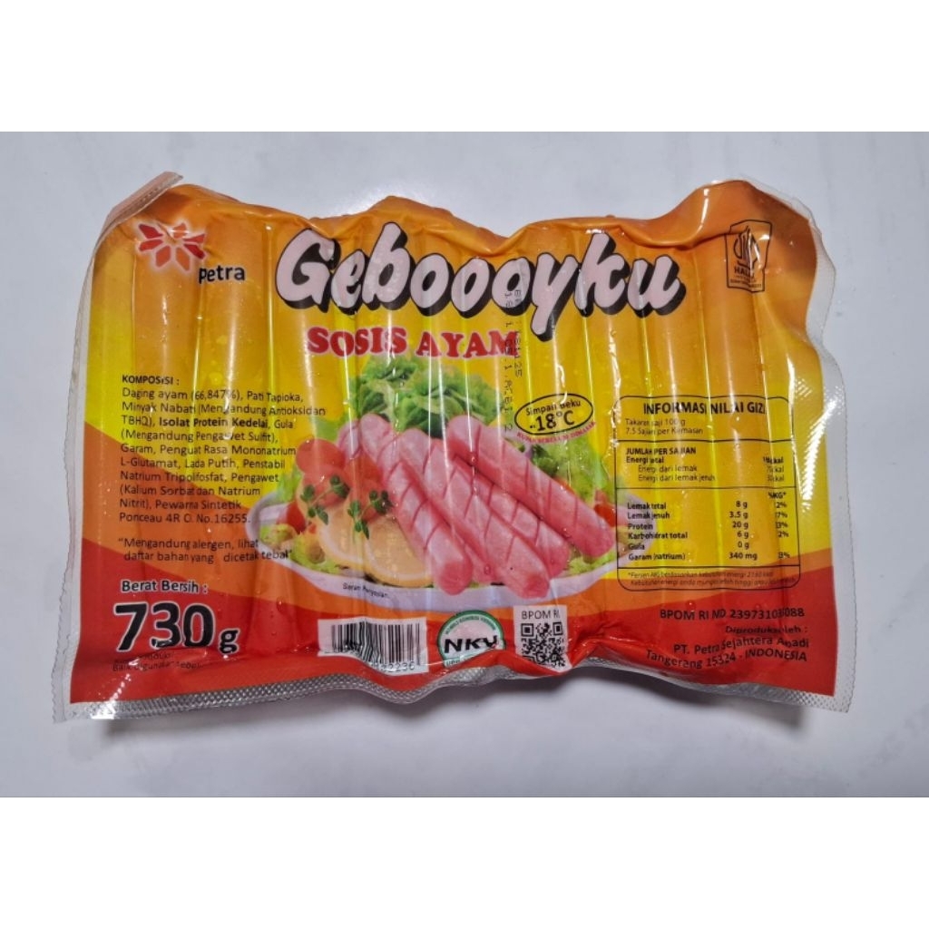 

Gebooyku Sosis Ayam 730 gr