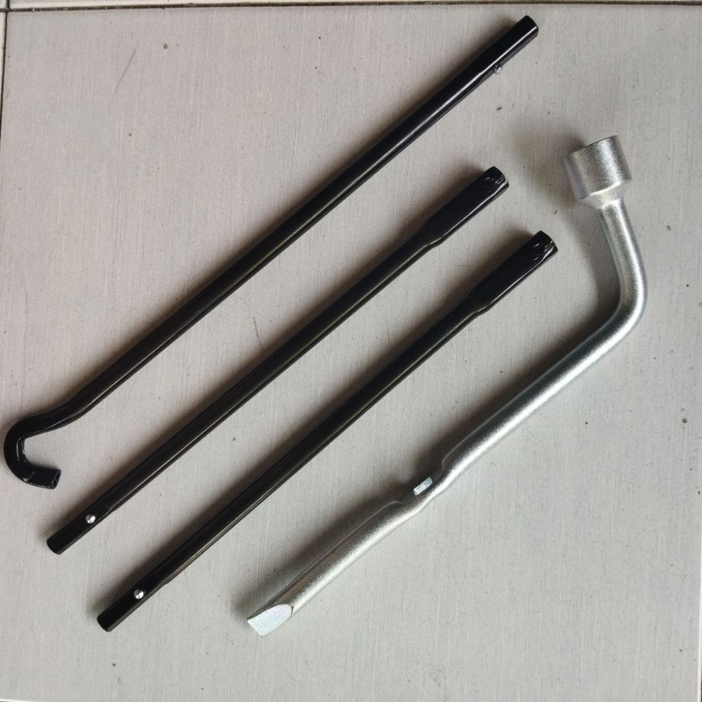 Fressjago Kunci Roda Mobil 21 Mm/ Tire Wrench 21 Mm & Handle Dongkrak/ Pemutar Dongkrak/ Kunci Ban