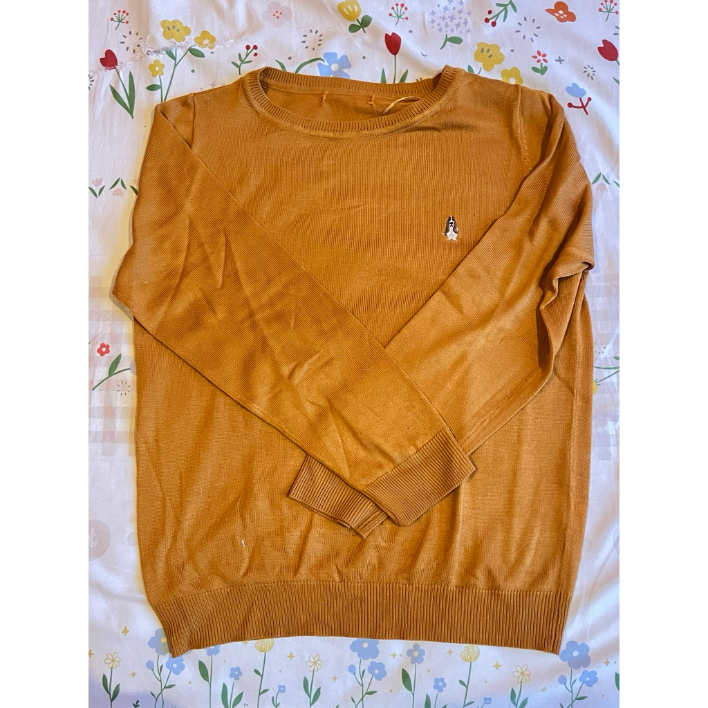 PRELOVED HUSH PUPPIES SWEATER/TOP COKLAT LENGAN PANJANG BAHAN RAJUT