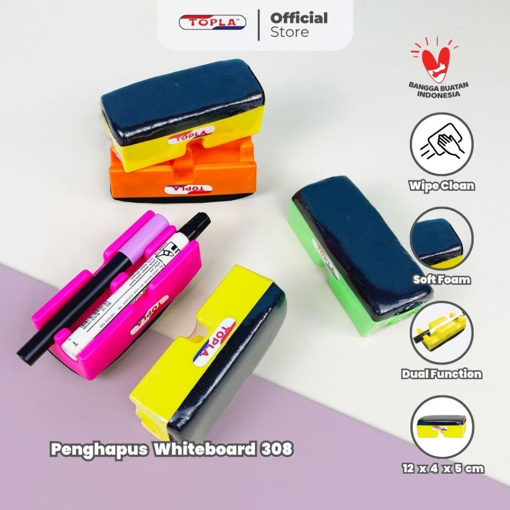 

TOPLA Whiteboard Eraser Penghapus Spidol Papan Tulis 308