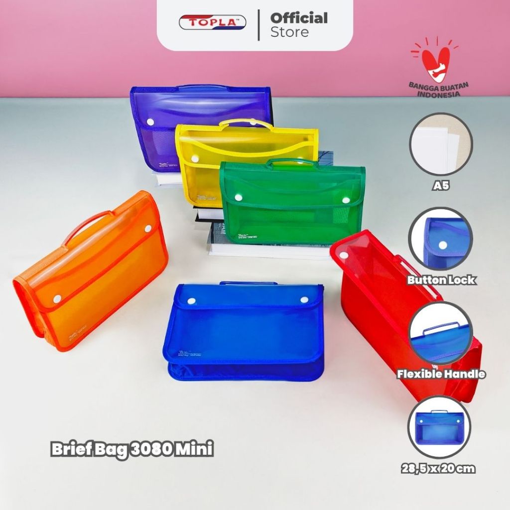 

TOPLA Tas Kancing 2 Dokumen A5 Topla Brief Bag 3080 Mini: Kompak dan Praktis untuk Pelajar