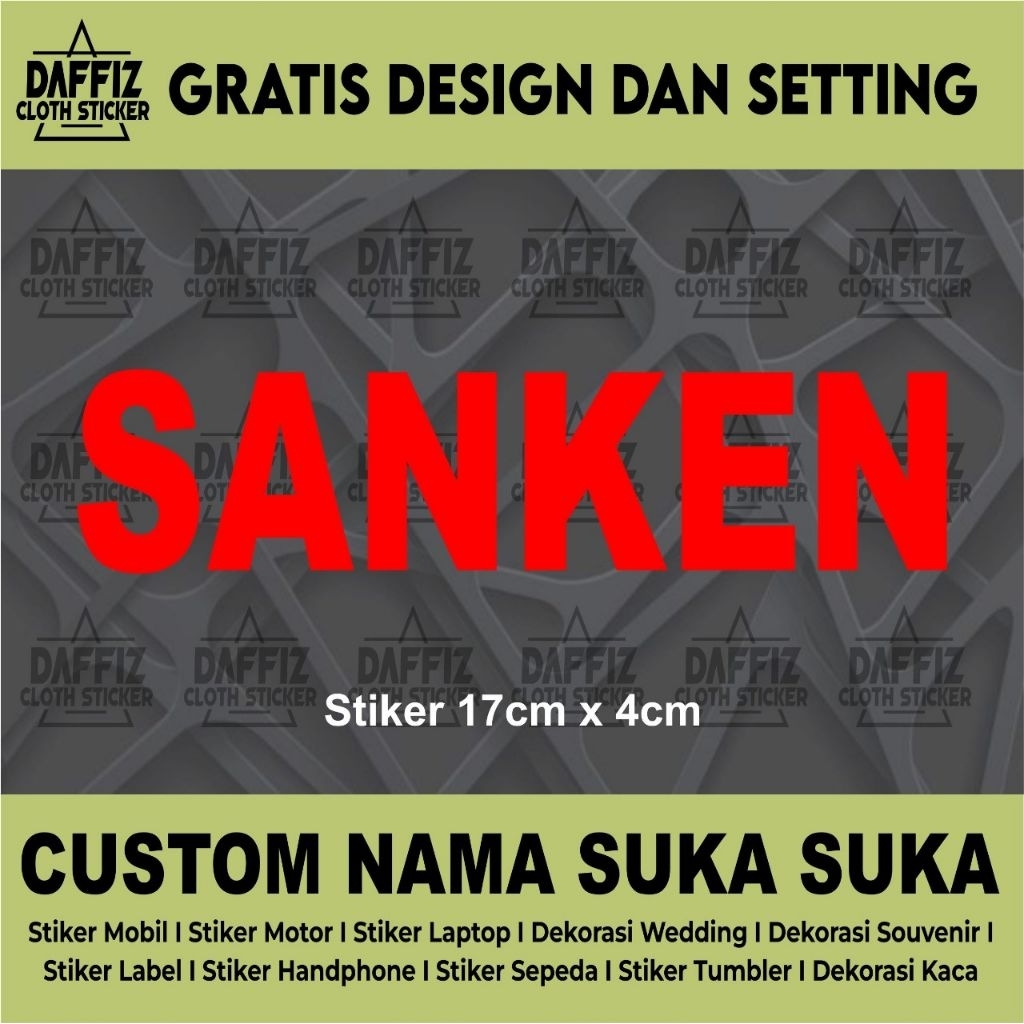 

STIKER CUTTING SANKEN