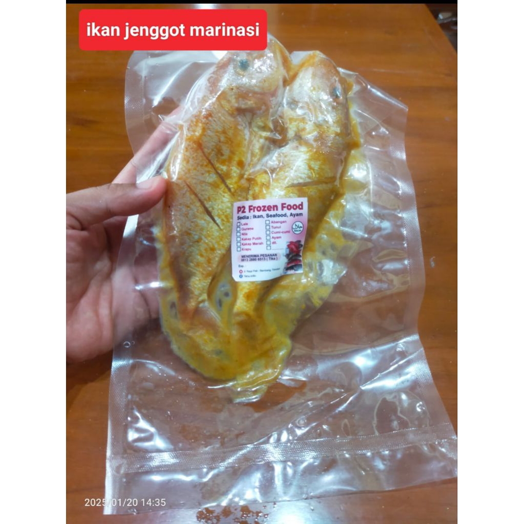 

ikan jenggot marinasi