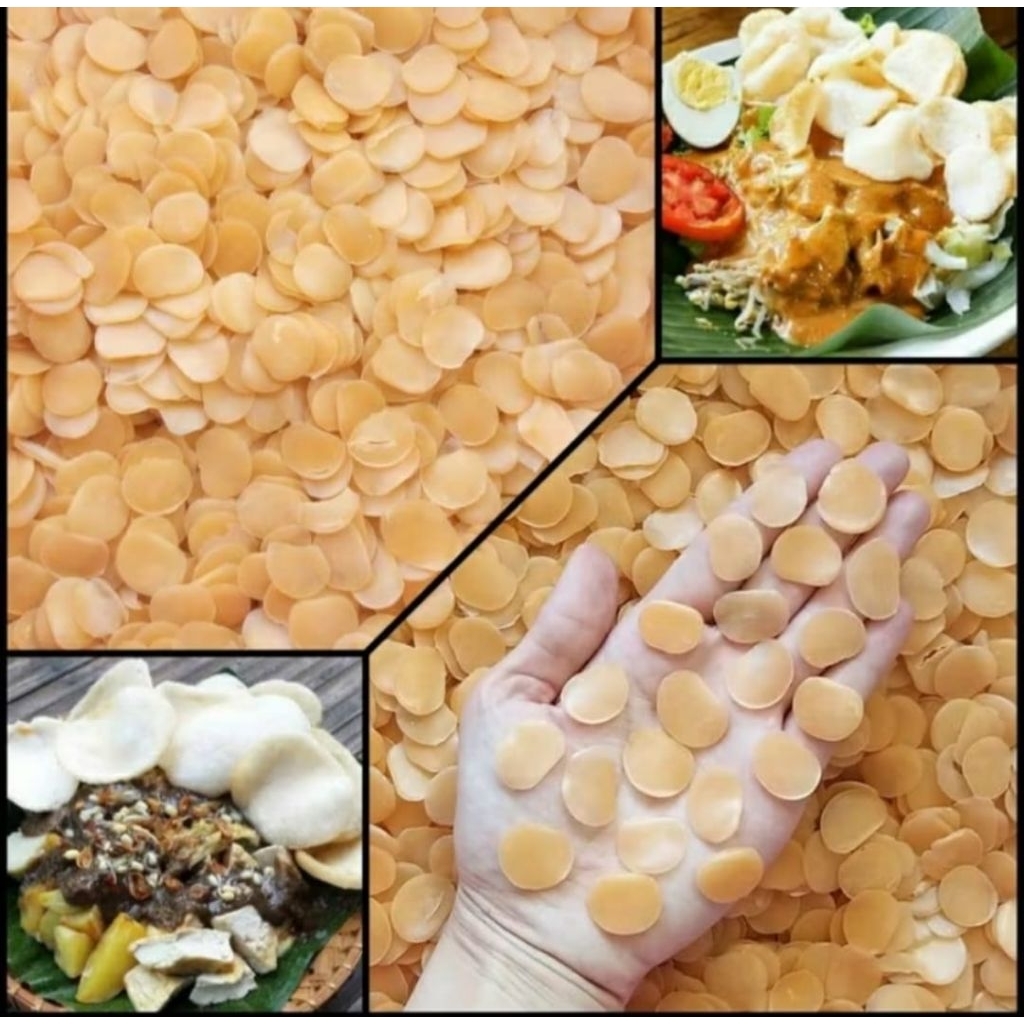 

Kerupuk Sari Udang Ukuran besar Ukuran Mini Kemasan 500gr / kerupuk seblak