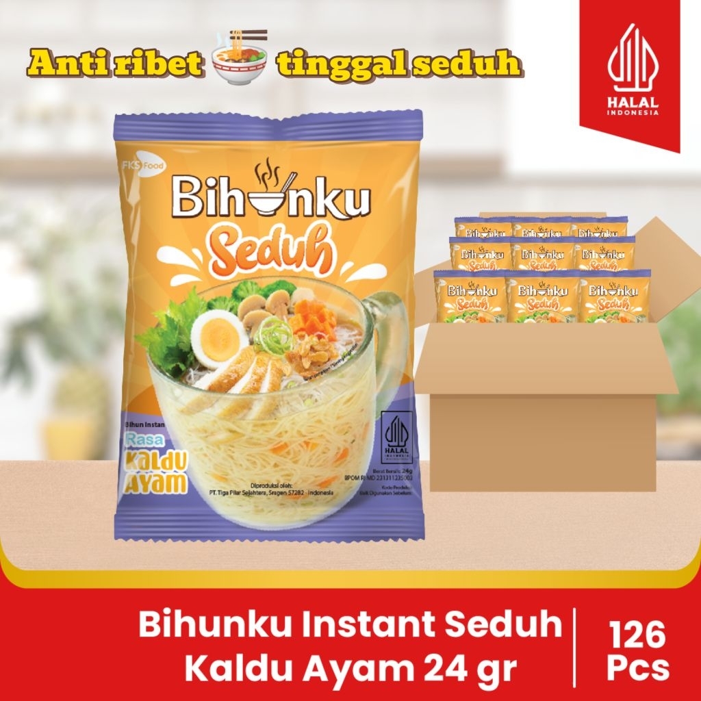 

Bihunku Instant - Seduh Kaldu ayam - 1 Karton - 120 Pcs - 24gr
