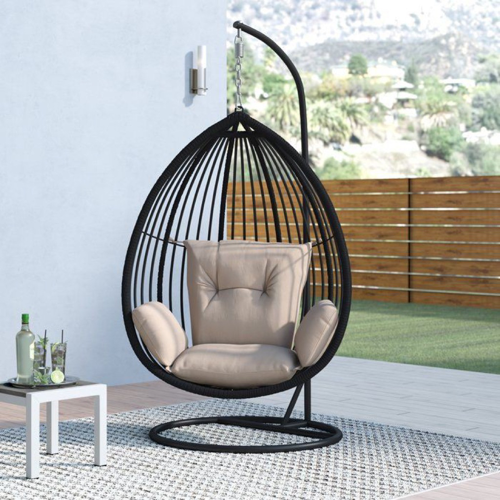Ayunan rotan outdoor minimalis ayunan rotan sintetis