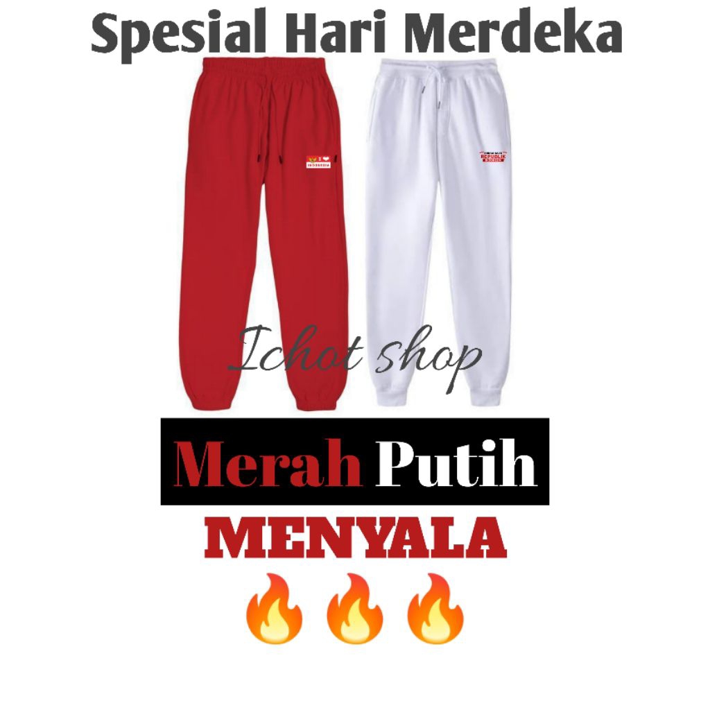 Joger Sweatpant Spesial Merdeka Merah Putih Unisex