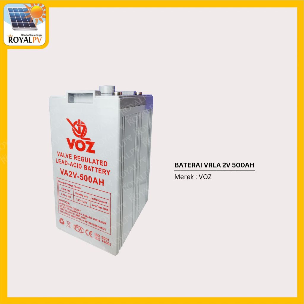 Baterai ups voz 2v 500ah, aki ups 2v 500ah, battery ups 500ah 2v