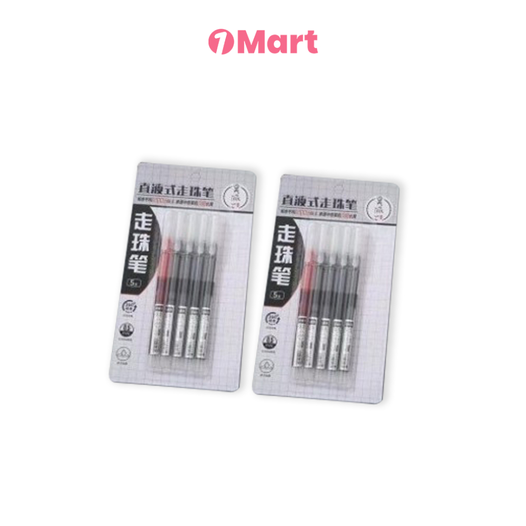 

1MART Pulpen Gel 0.5mm Set 5pcs