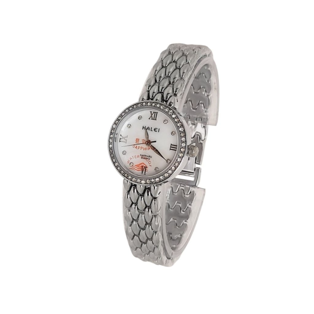 Jam Tangan Wanita Halei 5024 Analog Kecil Minimalis Rantai