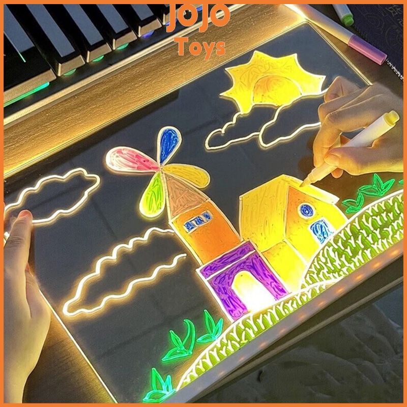 

JOJO Akrilik Polos And Standing Led Stand Led Acrylic Planner/Transparan Acrylic Lamp Drawing Board