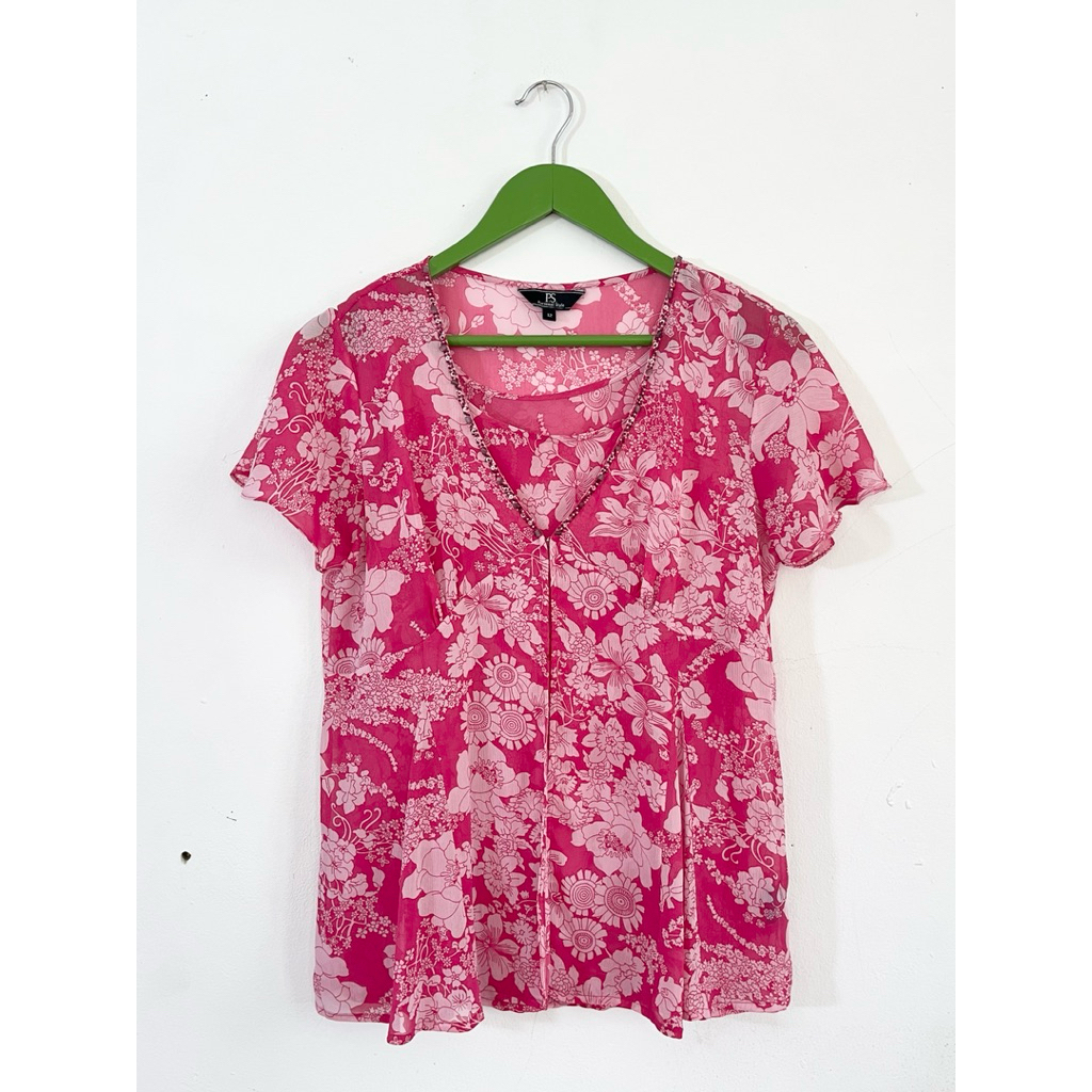 PS Chiffon Blouse Floral Pink
