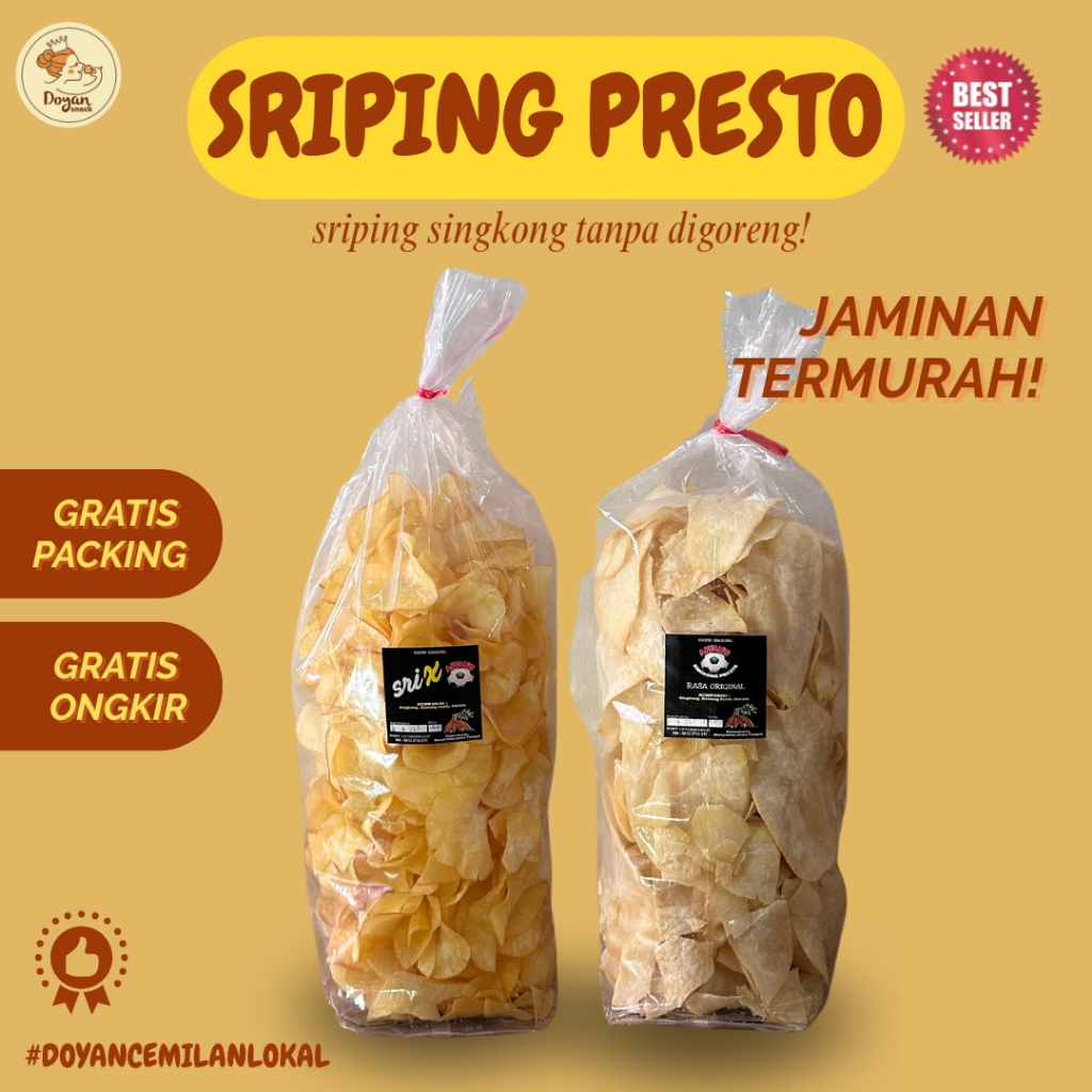 

SRIPING SINGKONG PRESTO / OVEN / SRIPING SINGKONG 500GR