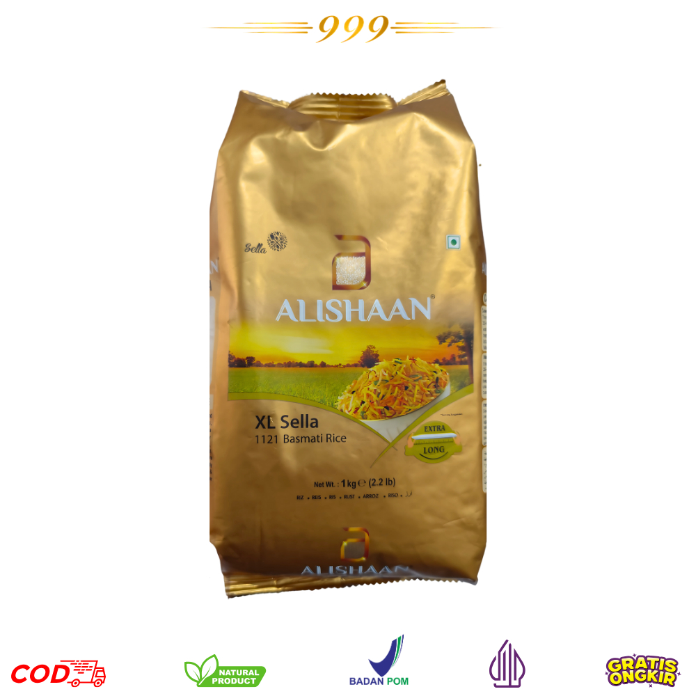 

Beras Basmati Alishaan Extra Long 1kg Basmati Rice 1kg nasi mandhi briyani kebuli