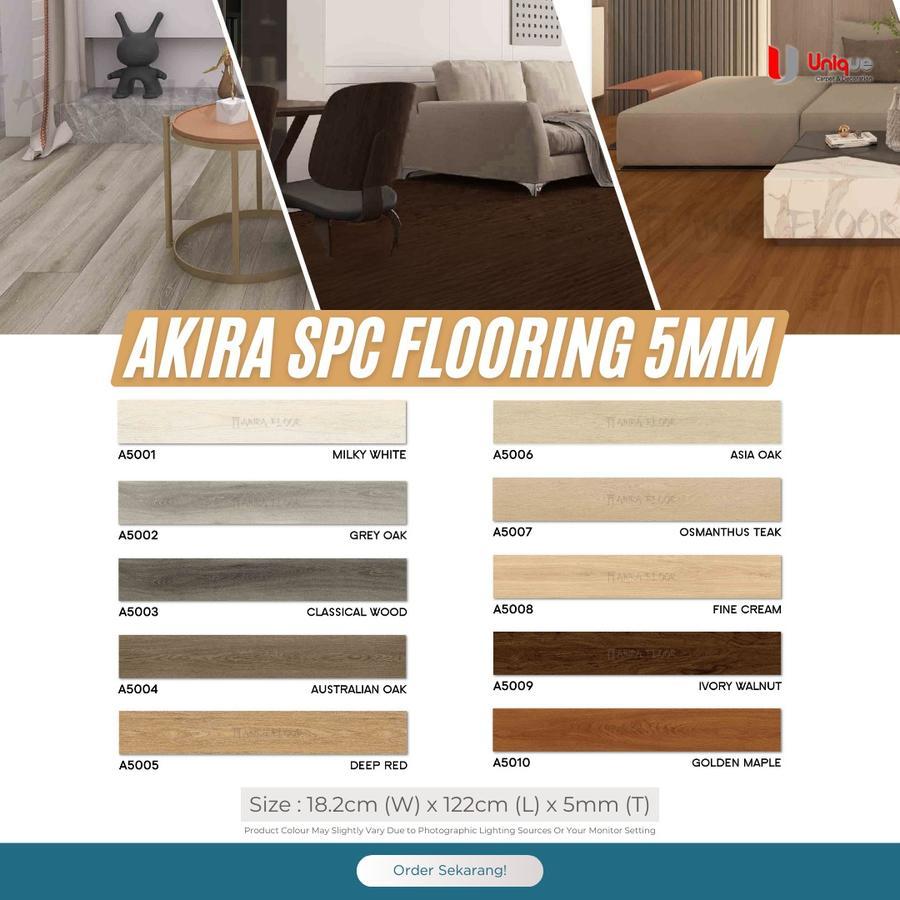 SPC Flooring AKIRA 5mm Motif Kayu / Lantai SPC AKIRA Floor 5mm Clik System