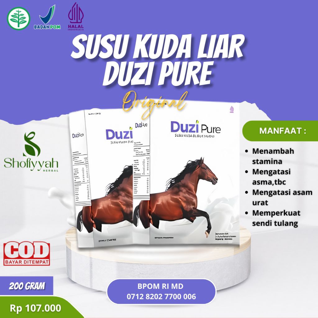 

DUZIPURE - Susu kuda liar original obat alami sendi tulang asam urat pegal linu