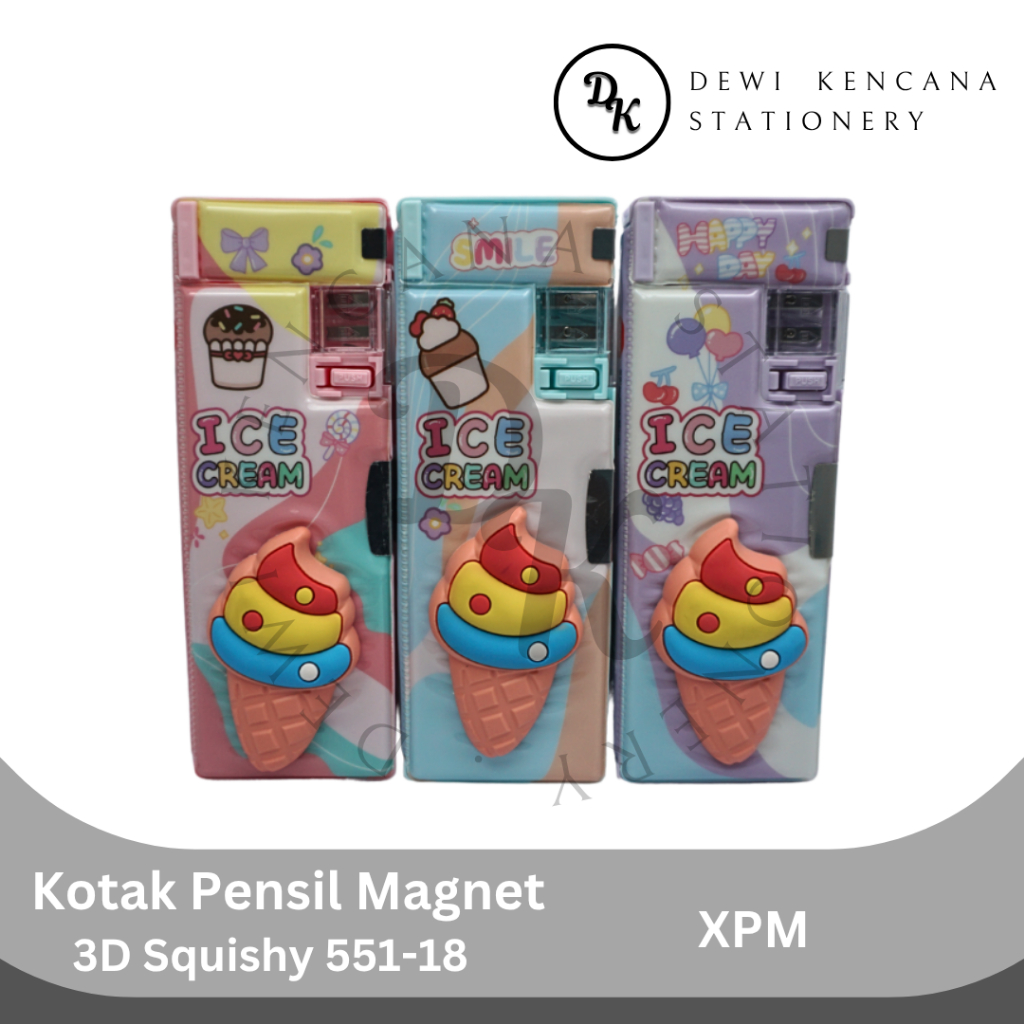 

XPM Kotak Pensil Magnet 551-18 3D Squishy Eskrim