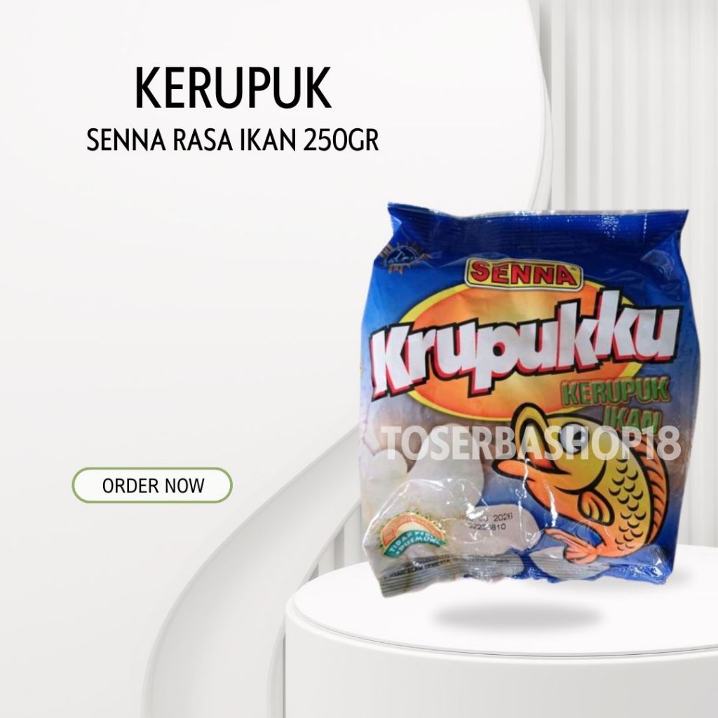 Bahan Mentah / Senna Krupukku / Kerupuk Rasa Ikan 250gr