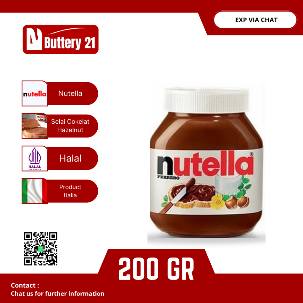 

NUTELLA 200 GR/NUTTELLA 200 GR/NUTELLA HANZELNUT SPREAD WITH COCOA