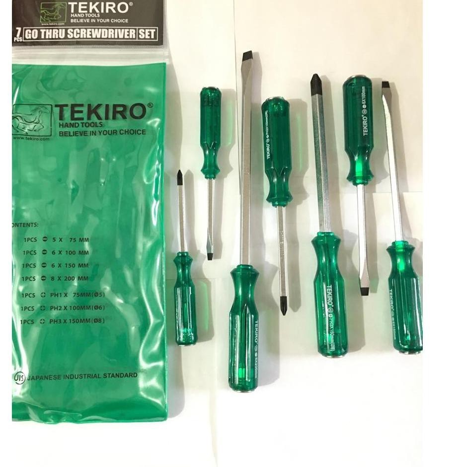 Obeng Tekiro set / obeng ketok Tekiro set isi 7pcs / obeng set Tekiro 7pcs