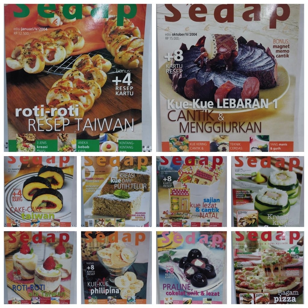 Majalah masakan SEDAP edisi 2004,2006 dan 2007