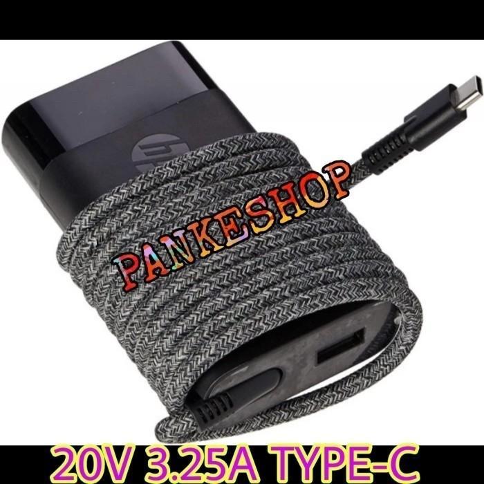 Adaptor Charger Laptop HP Spectre X360 14-ef0003TU Type C 65W oval