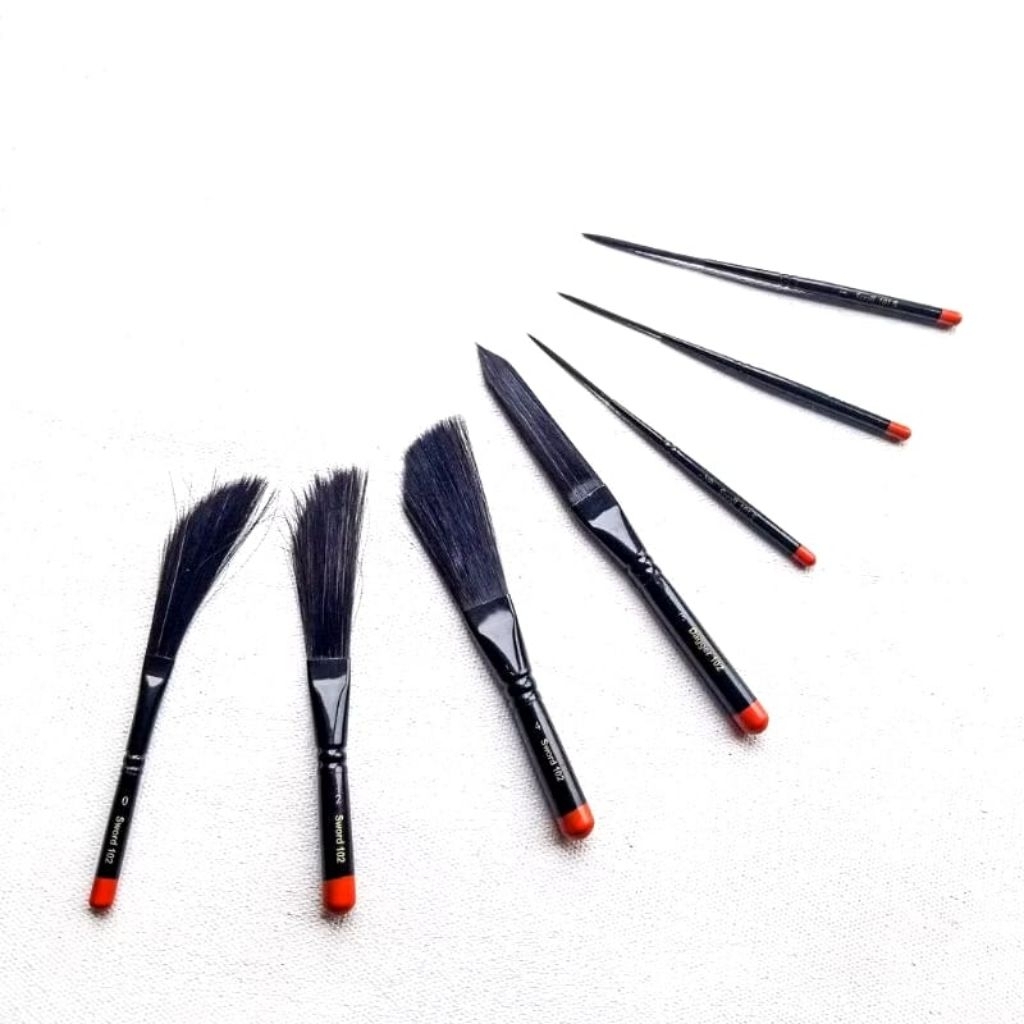 

DEGOYA DE GOYA PINSTRIPE SCROLL BRUSH KUAS LUKIS KALIGRAFI BULU PANJANG