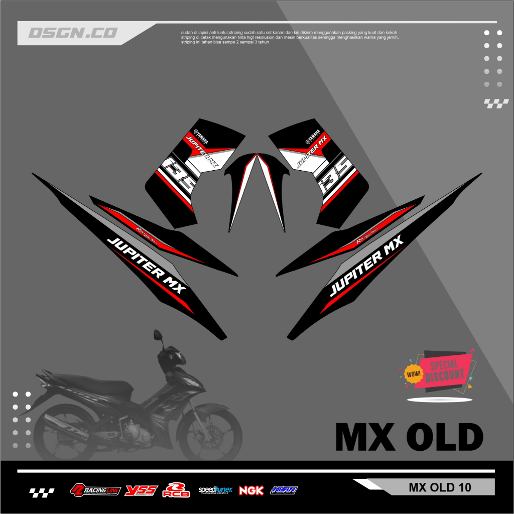 Striping Mx Old - Striping Mx Old Variasi Jupiter Mx Lama 135 variasi List Body Variasi Stiker Excit