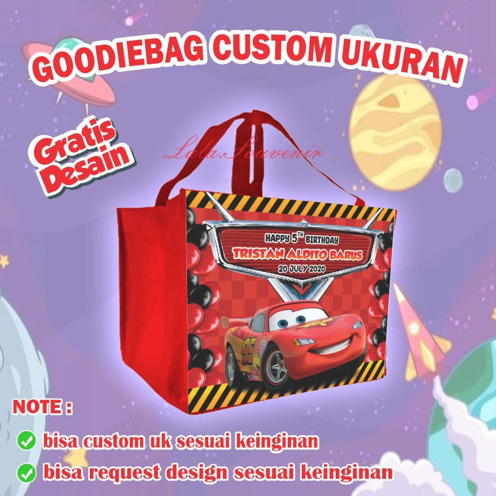 

TAS ULANG TAHUN CUSTOM UKURAN/ TAS ULTAH BISA REQUEST UKURAN/REQUEST UKURAN MAKSIMAL 30X25 LEBAR 20