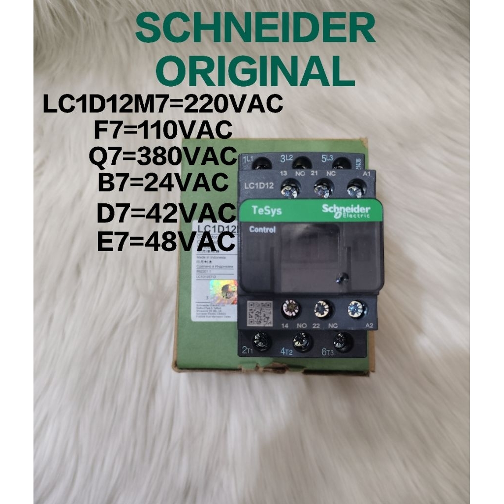 Contactor schneider original LC1D12D7 42VAC 25A 3Phase/contactor/kontaktor schneider original
