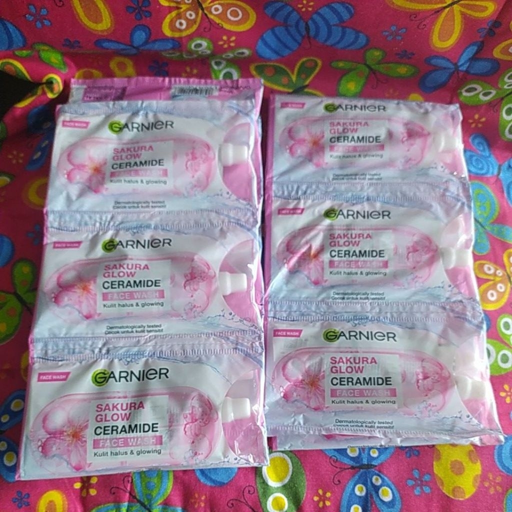 Garnier Face wash/Garnier Pink Face wash/Garnier sakura face wash/sabun muka Garnier/sabun wajah gar
