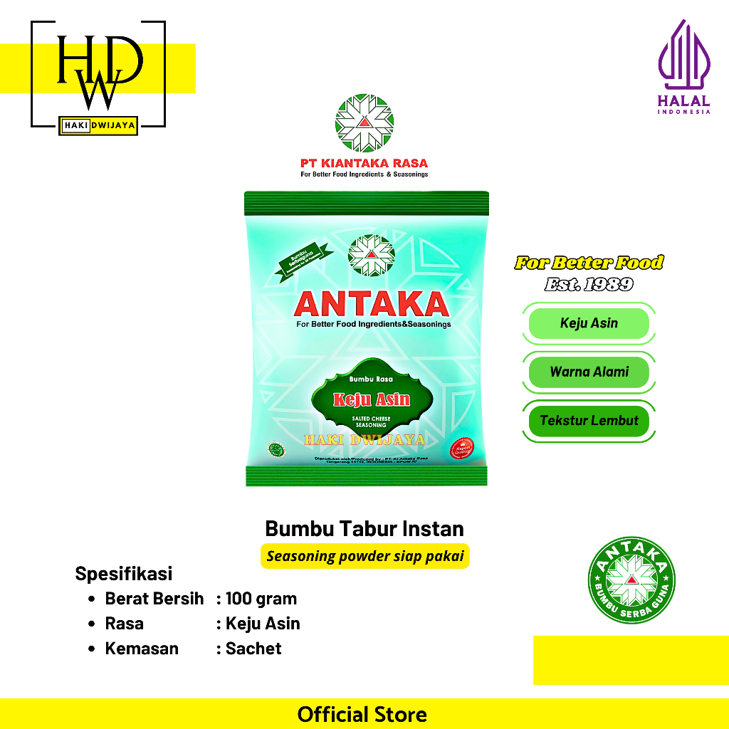 

[100gr] Antaka Bumbu Tabur Instan Rasa Keju Asin