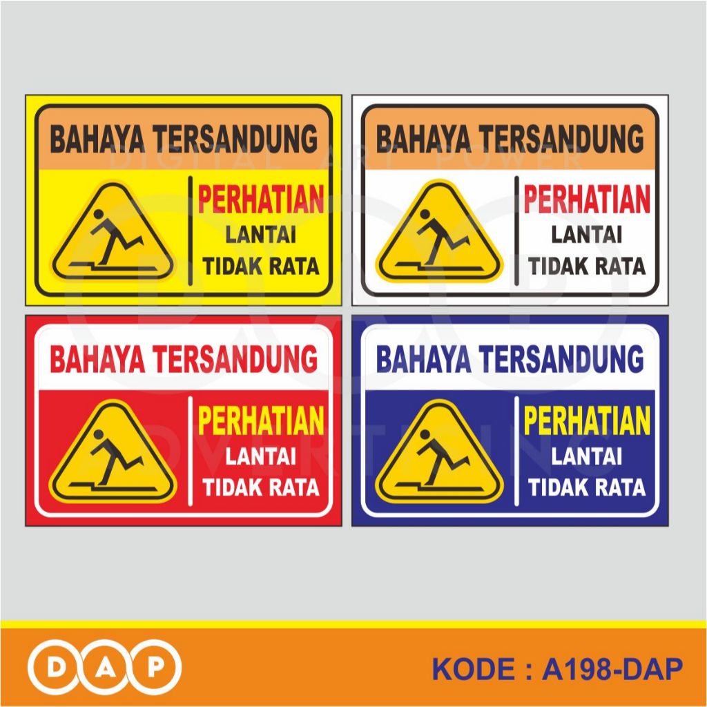 

A198 - Acrylic Sign, Stiker Akrilik Bahaya Tersandung, Tahan Air, Termurah, dan Bisa Custom
