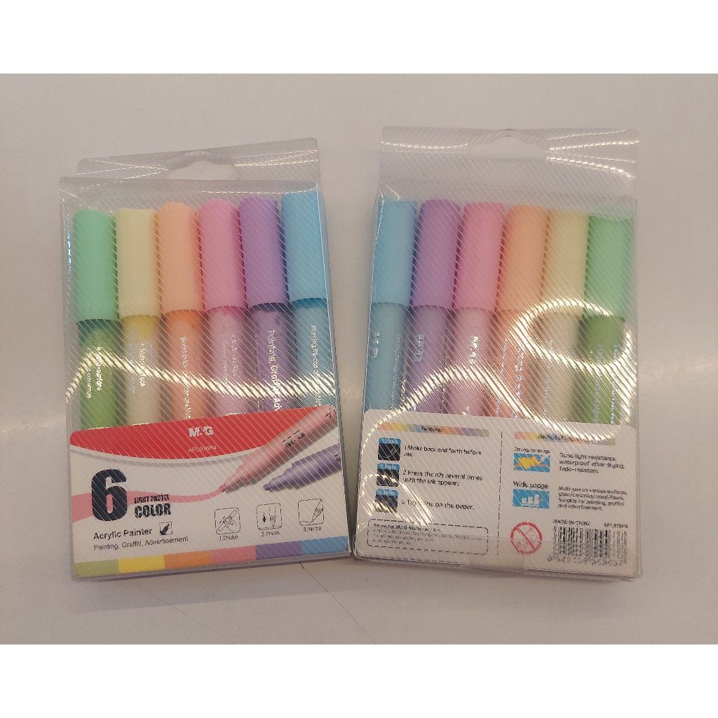 

M&G ACRILYC PAINTER LIGHT PASTEL 6 COLOR
