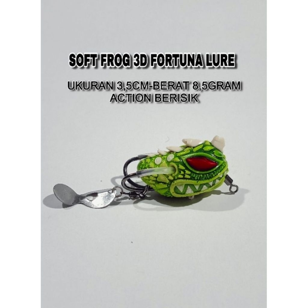 SOFT FROG Dragon Thailand 3D (3dimensi) Lure 3,5cm Casting Gabus, Toman