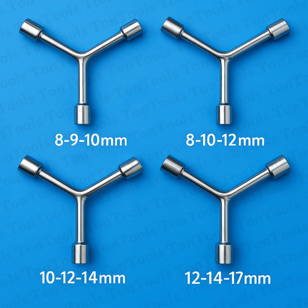 Kunci Shock Y Pendek Stainless Chrome 8x10x12 10x12x14 / Kunci Sok Y 8*10*12 / Kunci Sok T 10*12*14 