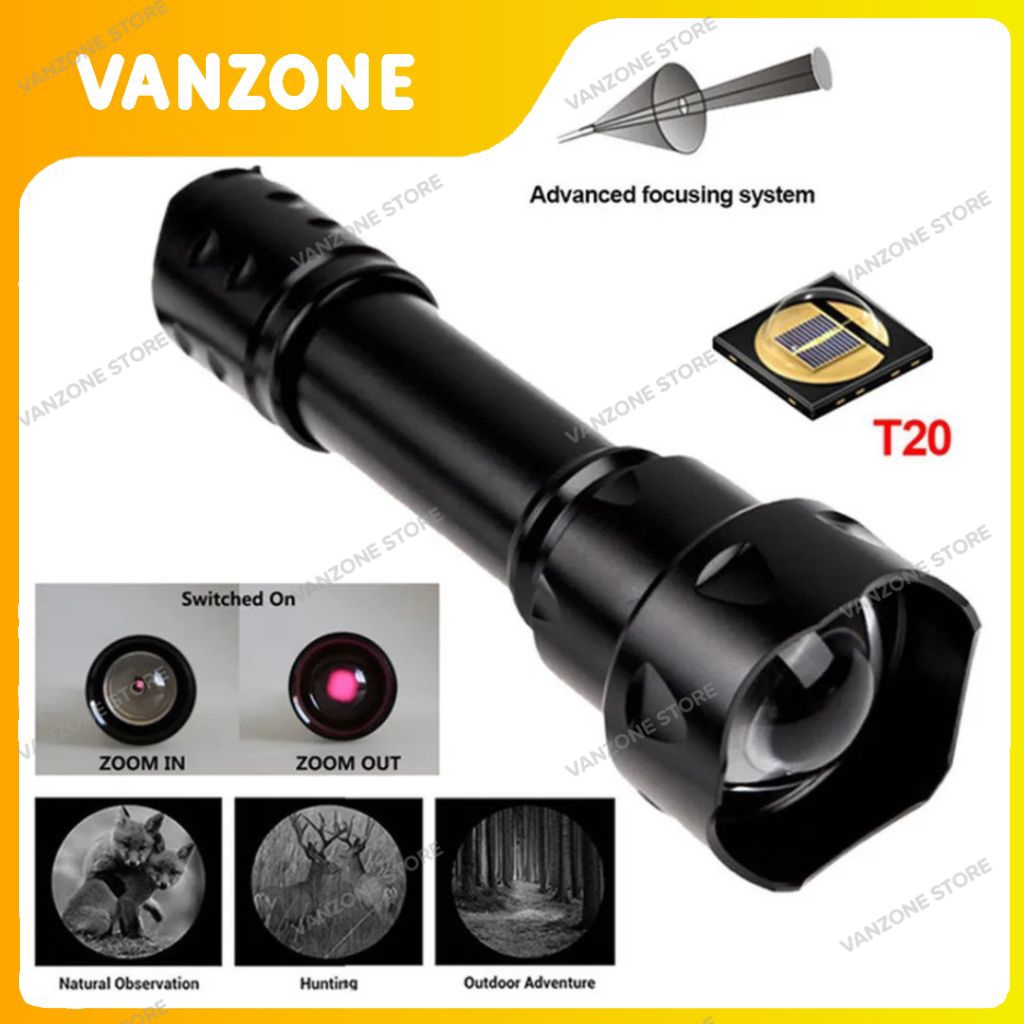 Senter Infrared BR20 Fotografi Dan Videografi Pengelihatan Malam Night Vision IR LED T20 850nm