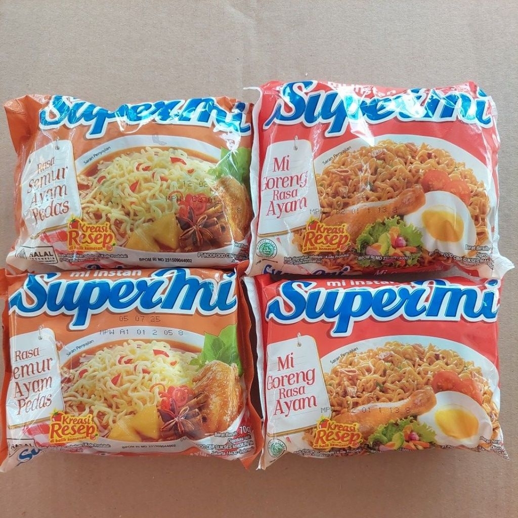 

Supermie Instant Goreng/Semur Ayam Pedas 1 Pcs