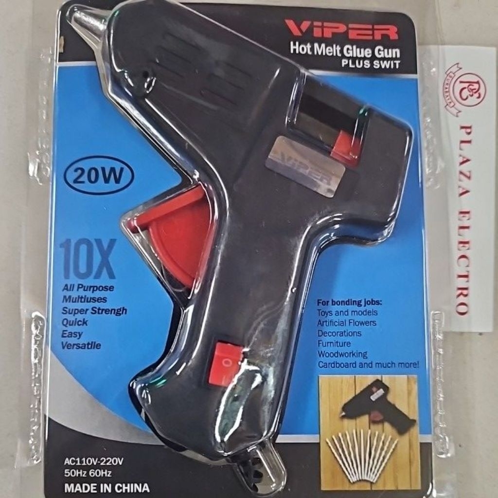 

VIPER GLUE GUN ALAT LEM TEMBAK KECIL ON OFF 20W 110-220V KUALITAS BAIK
