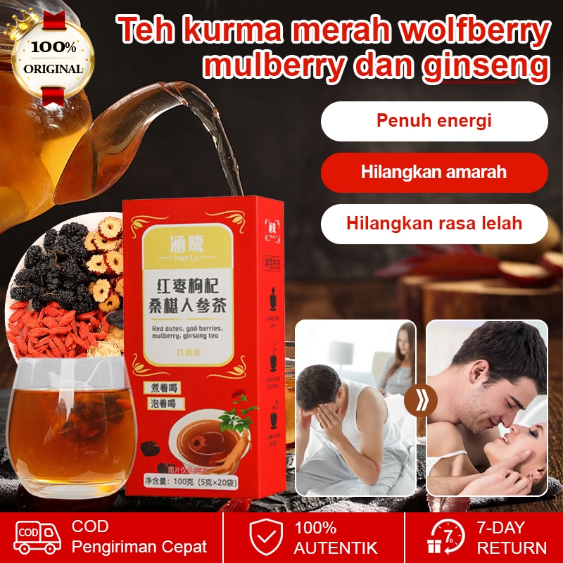 

❤️Beli 2 gratis 3❤️Teh Kesehatan dan Kebugaran Teh Kurma Merah, Goji, Murbei, dan Ginseng Menjaga dan Menyehatkan Ginjal Kantong Teh Kesehatan Pria Memulihkan Daya Tahan Tubuh Meningkatkan Stamina