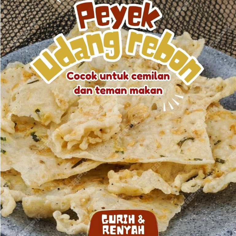 

Qiana Snack Qrispy Peyek Udang Rebon gurih renyah cemilan pendamping makan 200 gram